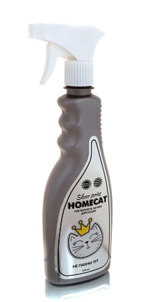 Homecat SILVER SERIES НЕ пахни ТУТ поглотитель запаха для кошек, 500мл