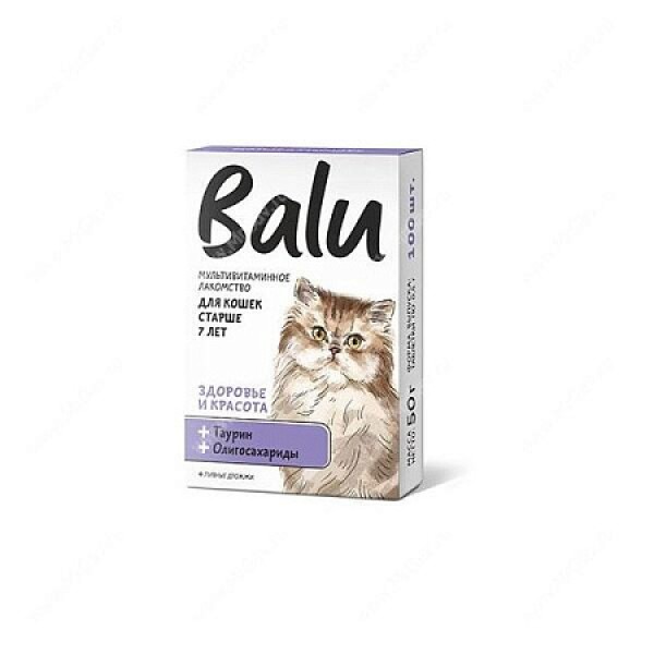 BALU  Мультивитаминное лакомство для кошек старше 7 лет Здоровье и красота