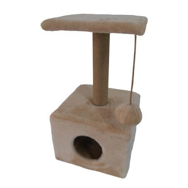 Homecat когтеточка домик с площадкой малый бежевый