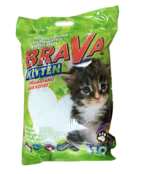Brava Впитывающий наполнитель для котят силикагелевый