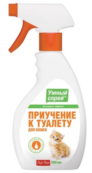 Apicenna умный спрей приучение к туалету для кошек