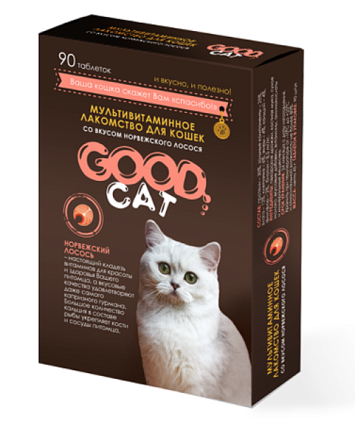 GOOD CAT Мультивитаминное лакомство для кошек норвежский лосось
