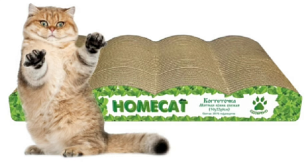 Homecat когтеточка "Мятная волна" свежая гофрокартон