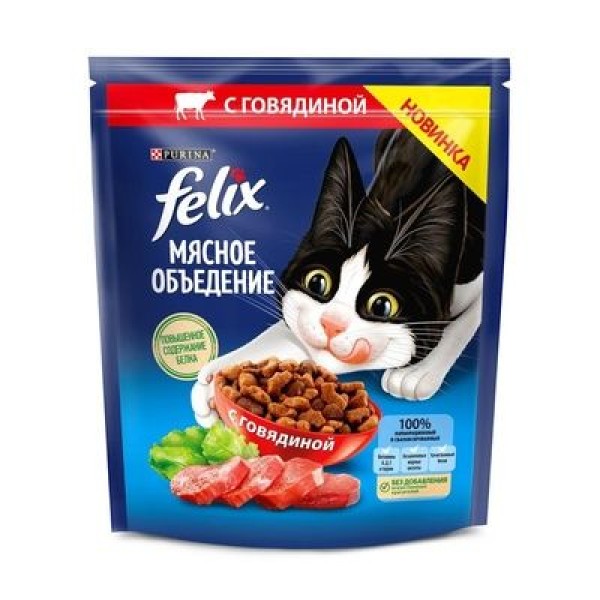 Felix "Мясное объедение" корм с говядиной для кошек