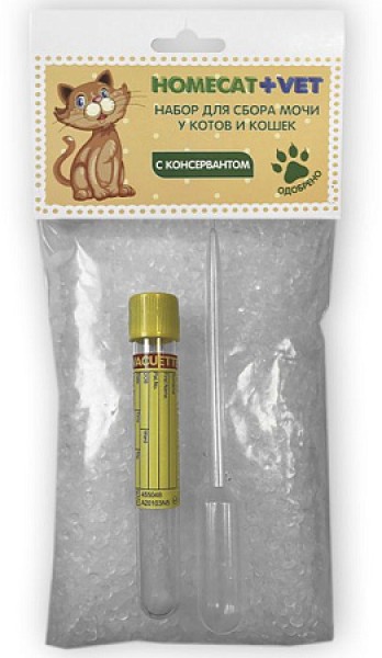 Homecat VET набор для сбора мочи у котов и кошек с консервантом