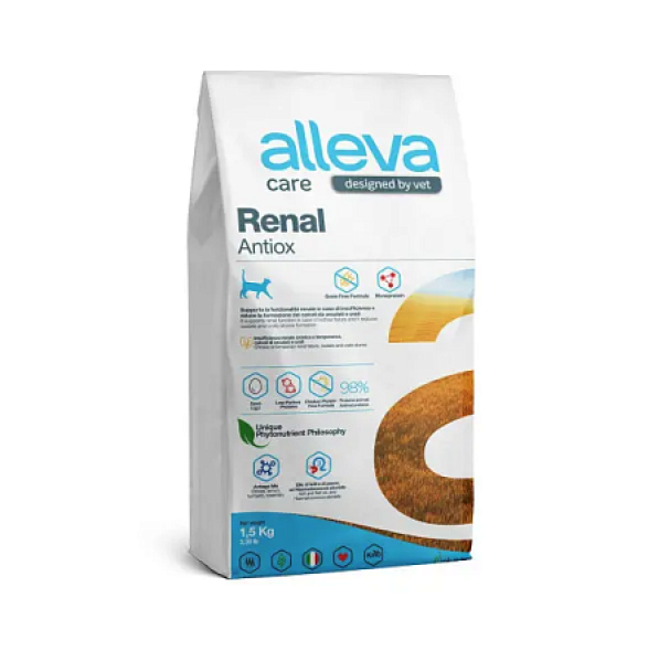 Alleva Care Cat Adult Renal-Antiox сухой диетический корм для взрослых кошек для поддержания функций почек