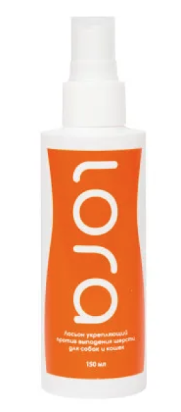 Lora укрепляющий лосьон для кошек и собак против выпадения шерсти