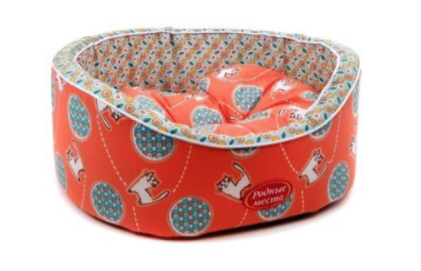 Родные места  лежак для животных премиум Кот Персик лежак для животных премиум