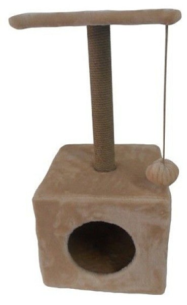 Homecat когтеточка домик с площадкой большой для мейн-кунов бежевый
