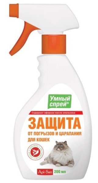 Apicenna умный спрей защита от погрызов и царапания для кошек