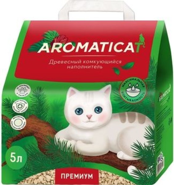 AromatiCat древесный комкующийся наполнитель (premium)