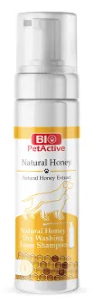 BioPetActive шампунь-пена для кошек для сухой очистки шерсти с натуральным медом