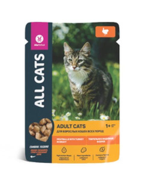 All Cats пауч с тефтельками из индейки в соусе для кошек
