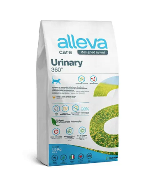 Alleva Care Cat Adult Urinary 360 сухой диетический корм для взрослых кошек для растворения струвитных камней