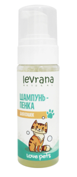 Levrana шампунь-пенка для кошек Love Pets