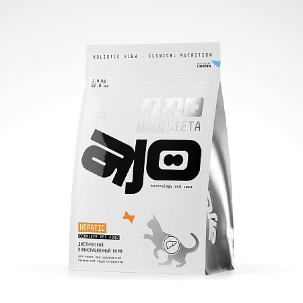 AJO Vet Dieta Hepatic Корм сухой для кошек при хронической печеночной недостаточности
