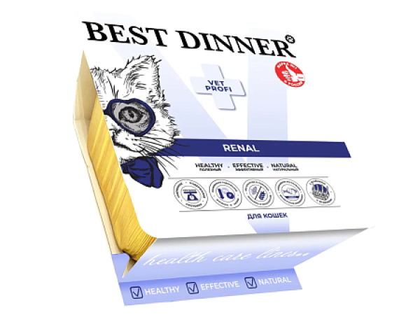 Best Dinner Exclusive Vet Profi Renal для взрослых кошек при почечной недостаточности паштет с ягненком