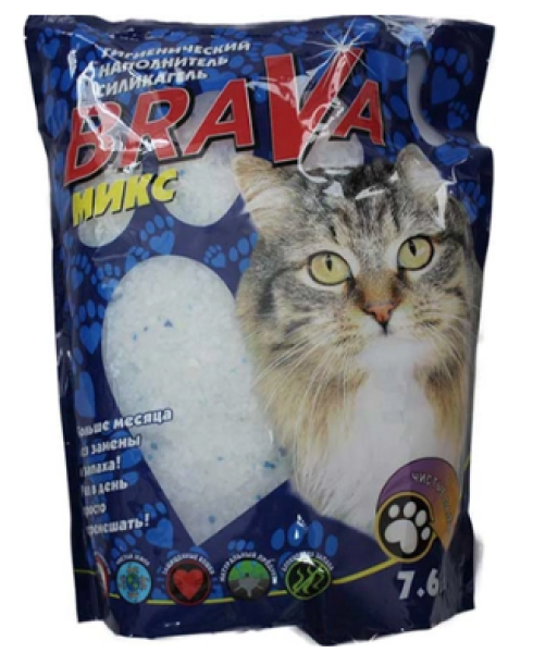 Brava Наполнитель для кошек Микс-D силикагелевый впитывающий