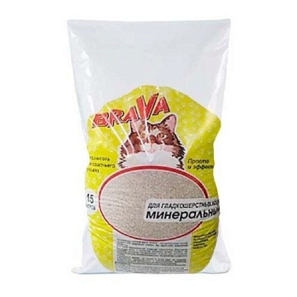 Brava Smooth Минерал Наполнитель для гладкошерстных кошек и котят