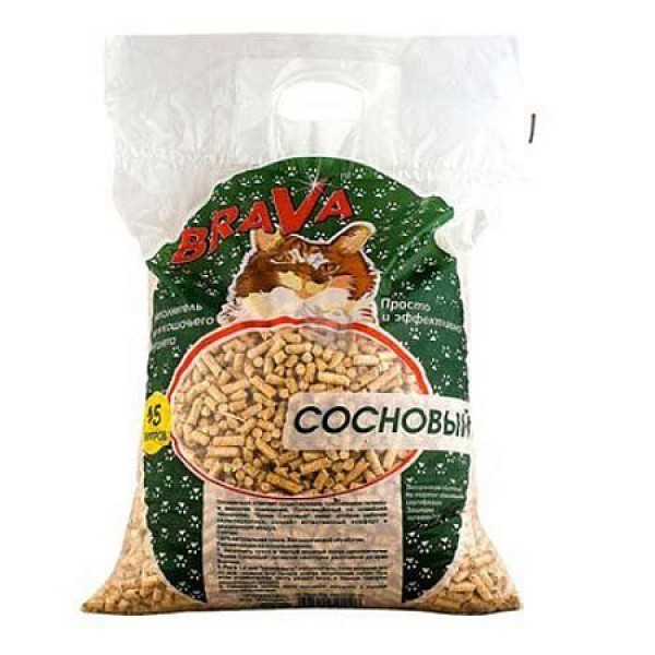 Brava Наполнитель для кошек Сосновый 15 л
